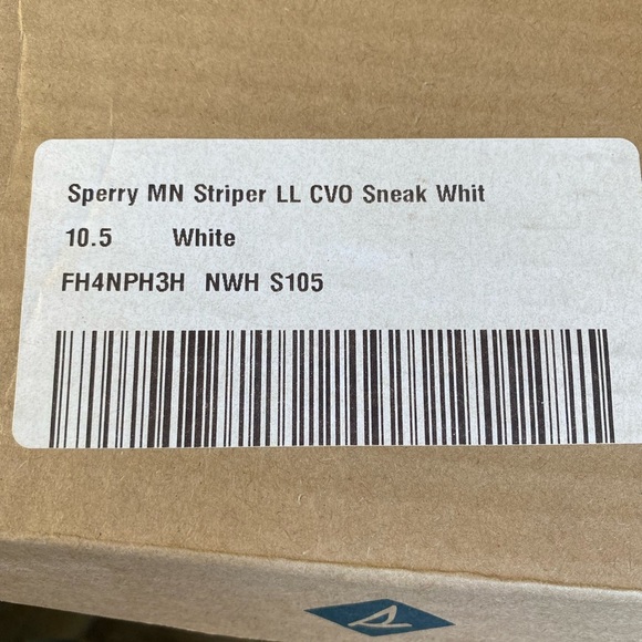 Sperry Top-Sider White & Tan Boat Shoes Men’s 10.5W NWT - Picture 7 of 9